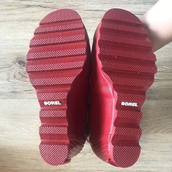 NWT 🔥 Sorel Joan Wedge Platform Gloss Rain Boots - Picture 6 of 8